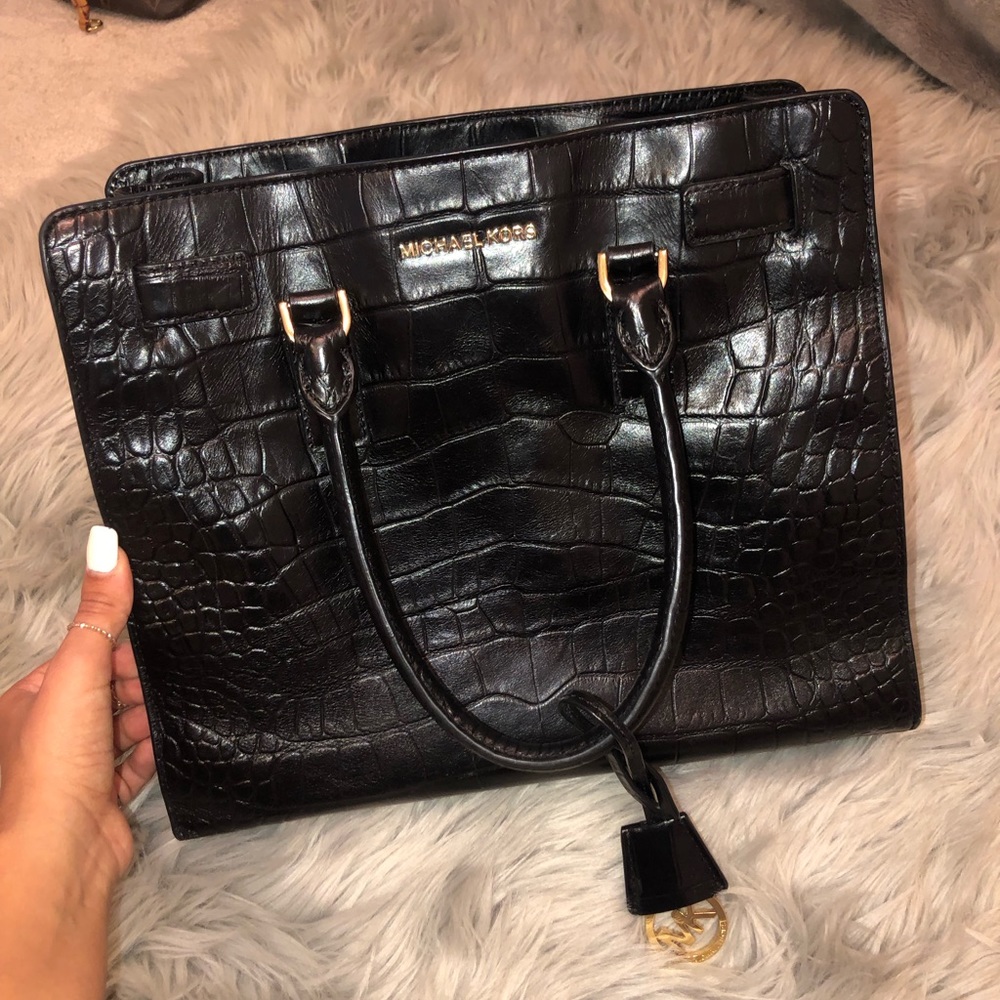 Michael Kors Crocodile-embossed leather tote-bag